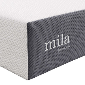 Modway Furniture Mila 12" King Memory Foam Mattress - Comfort, Support & Breathable Design for Restorative Sleep MOD-7105-WHI