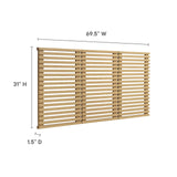 Modway Furniture Render Wall Mount Queen Headboard Oak 1.5 x 69 x 30.5