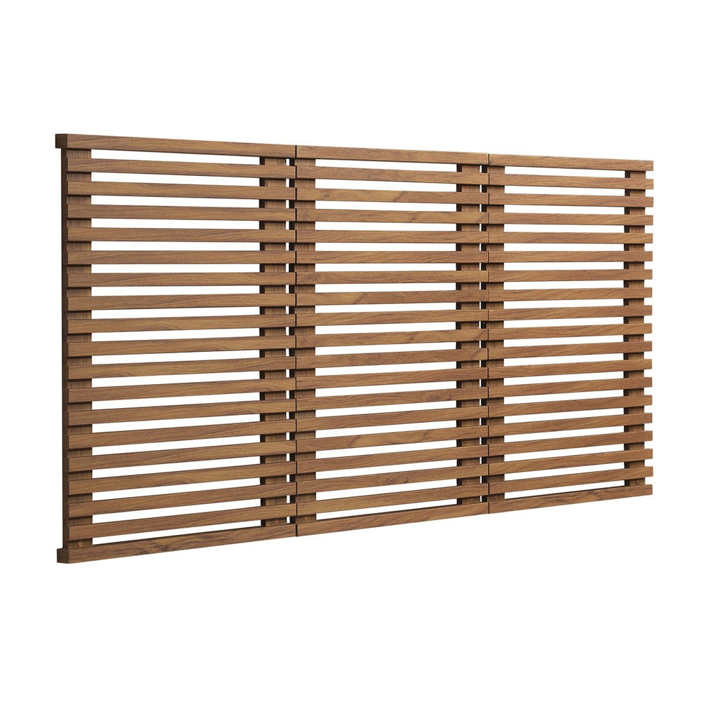 Modway Furniture Render Wall Mount Queen Headboard - Mid-Century Design with Slatted Paneling in Walnut Finish MOD-7110-WAL