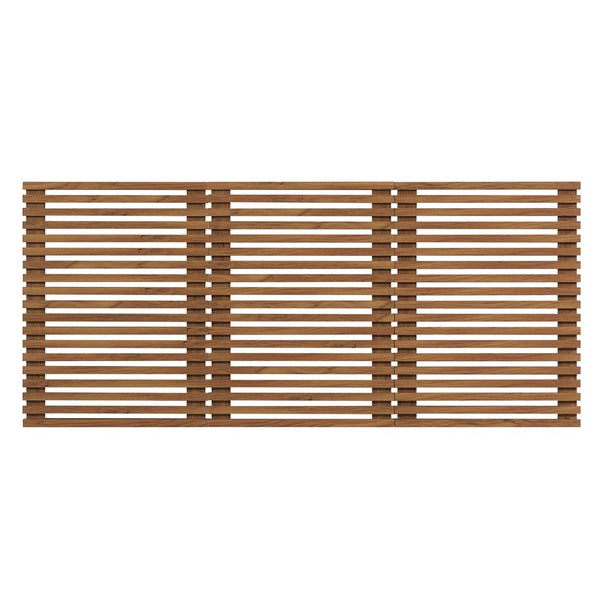 Modway Furniture Render Wall Mount Queen Headboard - Mid-Century Design with Slatted Paneling in Walnut Finish MOD-7110-WAL