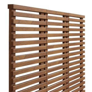 Modway Furniture Render Wall Mount Queen Headboard - Mid-Century Design with Slatted Paneling in Walnut Finish MOD-7110-WAL