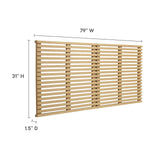 Modway Furniture Render Wall Mount King Headboard Oak 1.5 x 79 x 30.5