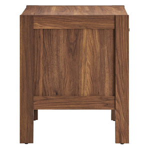 Modway Furniture Capri Wood Grain Nightstand by Modway - Stylish Mid-Century Modern Design with Practical Storage Solutions MOD-7118-WAL