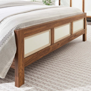 Modway Furniture Capri Queen Platform Bed - Mid-Century Modern Wood Grain Design with Sturdy LVL Support, Walnut Finish MOD-7119-WAL