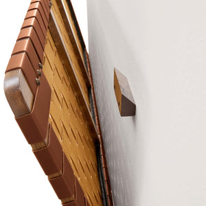 Modway Furniture Sparta Weave Wall-Mount Vegan Leather Twin Headboard by Modway – Stylish, Space-Saving Design for Modern Rooms Walnut Brown MOD-7120-WAL-BRN