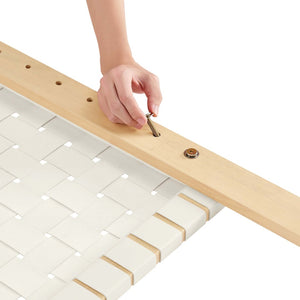 Modway Furniture Sparta Weave Vegan Leather Twin Headboard by Modway - Modern Design for Stylish Bedroom Spaces Natural Beige MOD-7121-NAT-BEI