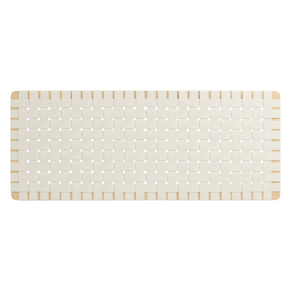 Modway Furniture Sparta Weave Vegan Leather Full Headboard - Stylish Wall-Mount Design for Modern Bedrooms and Spaces Natural Beige MOD-7122-NAT-BEI