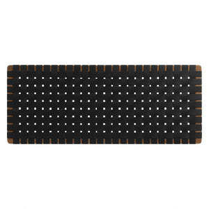 Modway Furniture Sparta Weave Vegan Leather Full Headboard - Stylish Wall-Mount Design for Modern Bedrooms and Spaces Walnut Black MOD-7122-WAL-BLK