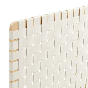 Modway Furniture Sparta Weave Vegan Leather Queen Headboard by Modway - Elegant Design with Adjustable Height Support Natural Beige MOD-7125-NAT-BEI