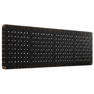 Modway Furniture Sparta Weave Wall-Mount Vegan Leather Headboard - Elevate Your Bedroom with Stylish Elegance Walnut Black MOD-7126-WAL-BLK