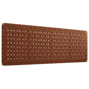 Modway Furniture Sparta Weave Wall-Mount Vegan Leather Headboard - Elevate Your Bedroom with Stylish Elegance Walnut Brown MOD-7126-WAL-BRN