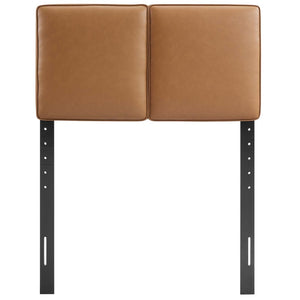 Modway Furniture Lindee Vegan Leather Twin Headboard - Elegant Tan with Plush Padding, Modern Design for Cozy Spaces MOD-7144-TAN