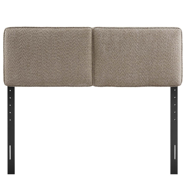 Modway Furniture Lindee Boucle Fabric Full Headboard - Modern Luxury Upholstered Design for Comfortable Bedrooms Oatmeal MOD-7147-OAT