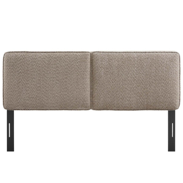 Modway Furniture Lindee Boucle Fabric Full Headboard - Modern Luxury Upholstered Design for Comfortable Bedrooms Oatmeal MOD-7147-OAT
