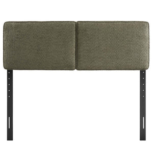 Modway Furniture Lindee Boucle Fabric Full Headboard - Modern Luxury Upholstered Design for Comfortable Bedrooms Sage MOD-7147-SGE