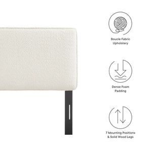 Modway Furniture Lindee Boucle Fabric Queen Headboard by Modway - Modern Elegance and Comfort for Your Bedroom Retreat Cream MOD-7149-CRM