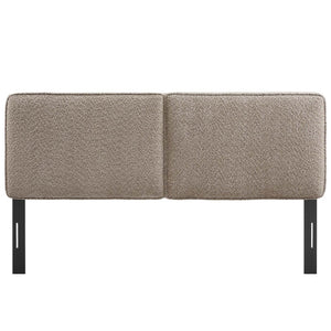 Modway Furniture Lindee Boucle Fabric Queen Headboard by Modway - Modern Elegance and Comfort for Your Bedroom Retreat Oatmeal MOD-7149-OAT