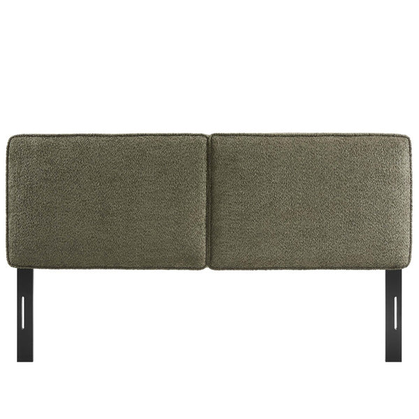 Modway Furniture Lindee Boucle Fabric Queen Headboard by Modway - Modern Elegance and Comfort for Your Bedroom Retreat Sage MOD-7149-SGE