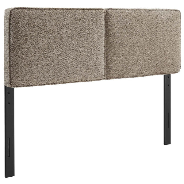 Modway Furniture Lindee Boucle Fabric King Headboard - Stylish Modern Design, Plush Comfort, and Durable Support Oatmeal MOD-7151-OAT