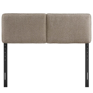 Modway Furniture Lindee Boucle Fabric King Headboard - Stylish Modern Design, Plush Comfort, and Durable Support Oatmeal MOD-7151-OAT