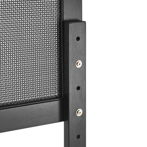 Modway Furniture Sirocco Full Platform Bed by Modway - Stylish Rattan Headboard & Durable Wood Frame for Cozy Spaces Black MOD-7153-BLK