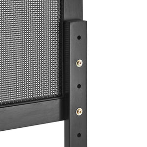 Modway Furniture Sirocco Rattan and Wood King Platform Bed by Modway - Stylish, Durable Design for Every Bedroom Decor Black MOD-7155-BLK