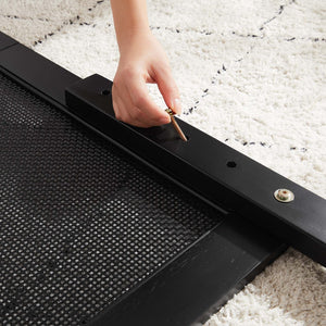 Modway Furniture Sirocco Rattan and Wood King Platform Bed by Modway - Stylish, Durable Design for Every Bedroom Decor Black MOD-7155-BLK