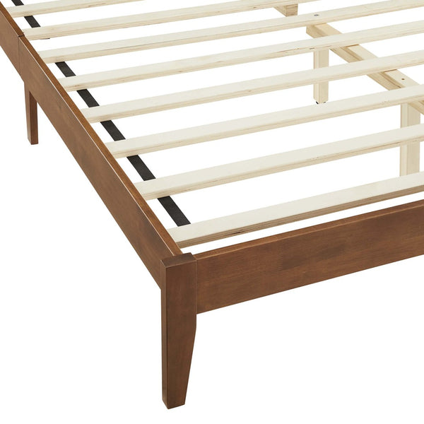 Modway Furniture Sirocco Rattan and Wood King Platform Bed by Modway - Stylish, Durable Design for Every Bedroom Decor Walnut MOD-7155-WAL