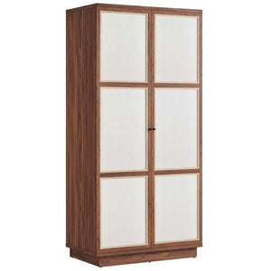 Modway Furniture Capri 70" Tall Storage Cabinet - Stylish Wood Grain Design with Soft-Close Doors for Versatile Use MOD-7156-WAL