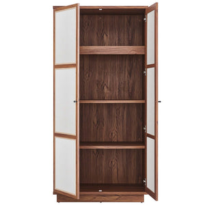 Modway Furniture Capri 70" Tall Storage Cabinet - Stylish Wood Grain Design with Soft-Close Doors for Versatile Use MOD-7156-WAL