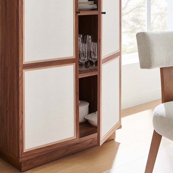 Modway Furniture Capri 70" Tall Storage Cabinet - Stylish Wood Grain Design with Soft-Close Doors for Versatile Use MOD-7156-WAL