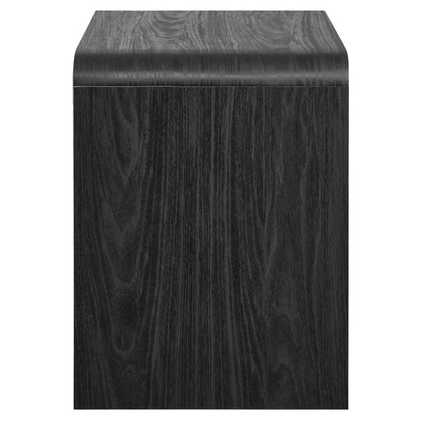 Modway Furniture Toscana 2-Drawer Nightstand - Mid-Century Modern Design with Smooth Finish for Stylish Storage Solutions Black MOD-7161-BLK