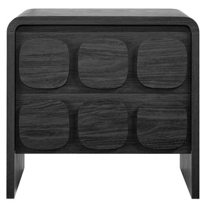 Modway Furniture Toscana 2-Drawer Nightstand - Mid-Century Modern Design with Smooth Finish for Stylish Storage Solutions Black MOD-7161-BLK