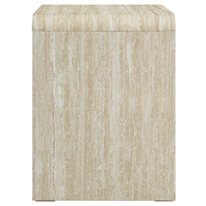Modway Furniture Toscana 2-Drawer Nightstand - Mid-Century Modern Design with Smooth Finish for Stylish Storage Solutions Travertine MOD-7161-TRA