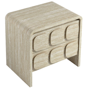 Modway Furniture Toscana 2-Drawer Nightstand - Mid-Century Modern Design with Smooth Finish for Stylish Storage Solutions Travertine MOD-7161-TRA