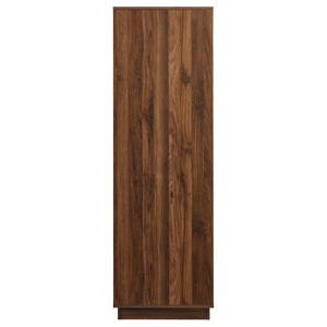 Modway Furniture Bulwark 3-Door Wardrobe Closet - Modern Walnut Armoire with Adjustable Shelves & Ample Storage Space MOD-7164-WAL