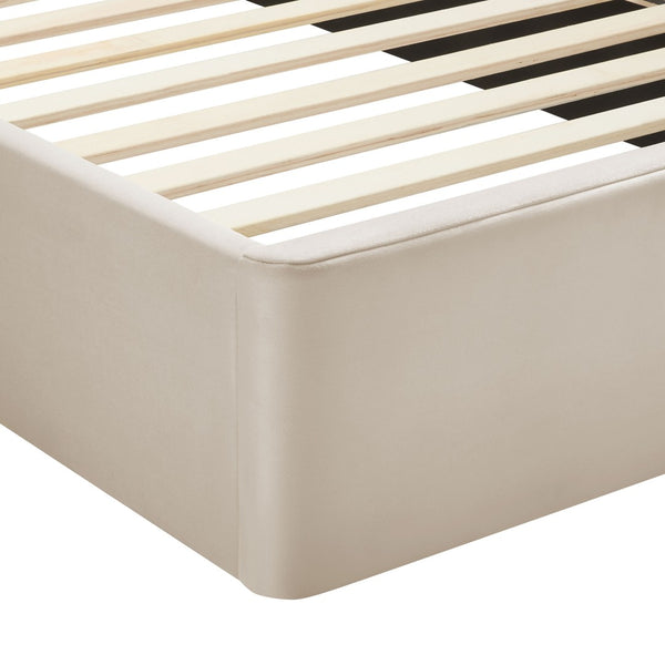 Modway Furniture Solana Arched Performance Velvet Full Platform Bed – Modern Design with Plush Comfort & Support Almond MOD-7166-ALM