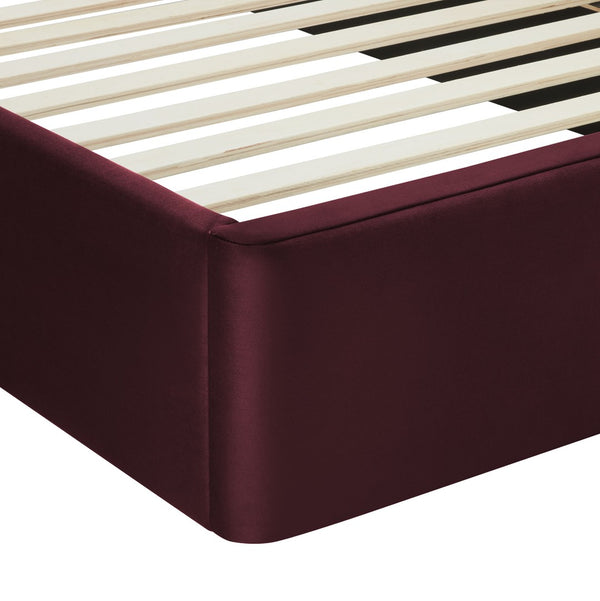 Modway Furniture Solana Arched Performance Velvet King Platform Bed - Modern Design, Stain-Resistant Upholstery & Support Mulberry MOD-7168-MUL