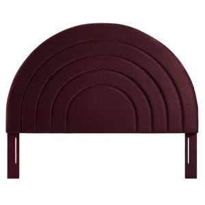 Modway Furniture Solana Arched Performance Velvet Full Headboard - Luxurious Design for Modern Bedrooms & Comfort Mulberry MOD-7170-MUL