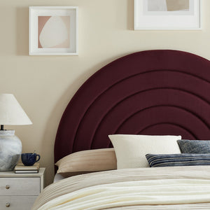 Modway Furniture Solana Arched Performance Velvet Full Headboard - Luxurious Design for Modern Bedrooms & Comfort Mulberry MOD-7170-MUL
