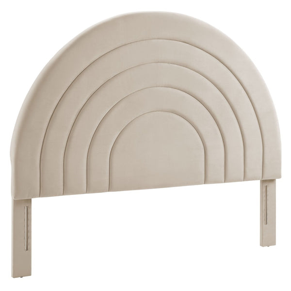 Modway Furniture Solana Arched Performance Velvet King Headboard - Modern Design with Luxurious Comfort & Style Almond MOD-7172-ALM