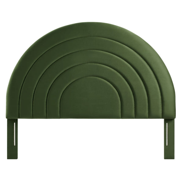 Modway Furniture Solana Arched Performance Velvet King Headboard - Modern Design with Luxurious Comfort & Style Moss Green MOD-7172-MOG