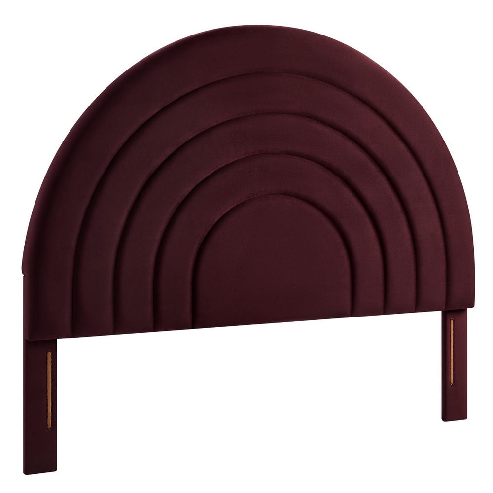 Modway Furniture Solana Arched Performance Velvet King Headboard - Modern Design with Luxurious Comfort & Style Mulberry MOD-7172-MUL