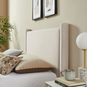 Modway Furniture Rael Twin Platform Bed – Elegant Performance Velvet Frame with Plush Comfort & Sturdy Support System Alabaster MOD-7173-ALA