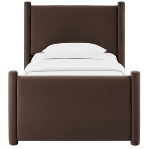 Modway Furniture Rael Twin Platform Bed – Elegant Performance Velvet Frame with Plush Comfort & Sturdy Support System Chocolate Brown MOD-7173-CHB