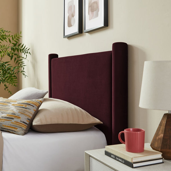 Modway Furniture Rael Twin Platform Bed – Elegant Performance Velvet Frame with Plush Comfort & Sturdy Support System Mulberry MOD-7173-MUL