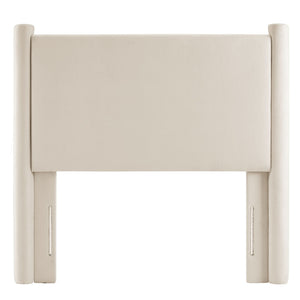 Modway Furniture Rael Performance Velvet Twin Headboard - Modern Luxury for Cozy Bedrooms, Easy Assembly & Style Upgrade Alabaster MOD-7177-ALA