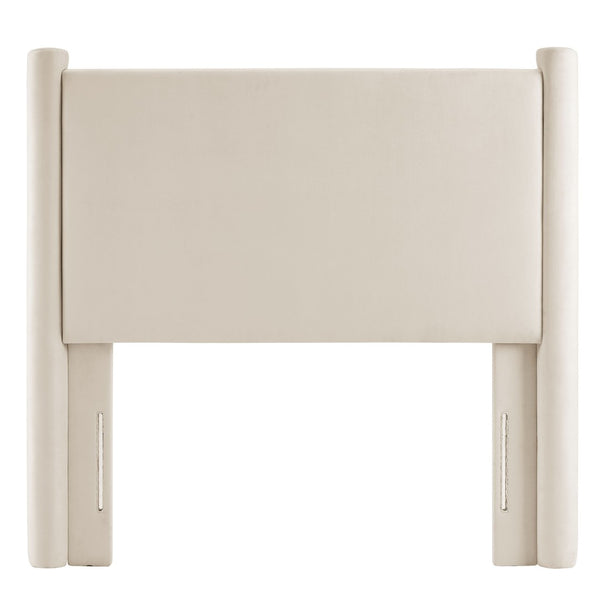 Modway Furniture Rael Performance Velvet Twin Headboard - Modern Luxury for Cozy Bedrooms, Easy Assembly & Style Upgrade Alabaster MOD-7177-ALA