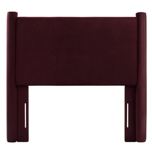 Modway Furniture Rael Performance Velvet Twin Headboard - Modern Luxury for Cozy Bedrooms, Easy Assembly & Style Upgrade Mulberry MOD-7177-MUL