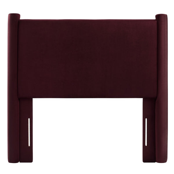 Modway Furniture Rael Performance Velvet Twin Headboard - Modern Luxury for Cozy Bedrooms, Easy Assembly & Style Upgrade Mulberry MOD-7177-MUL